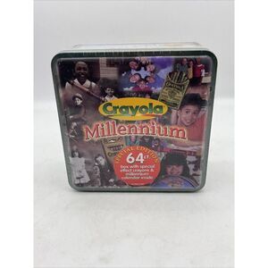 Vintage Crayola Millennium Special Edition Tin 64 Ct Crayons Special Effect New